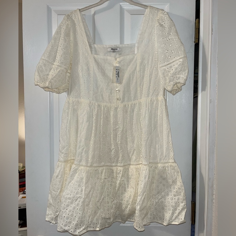 NWT Madewell dress in cream color & size 8